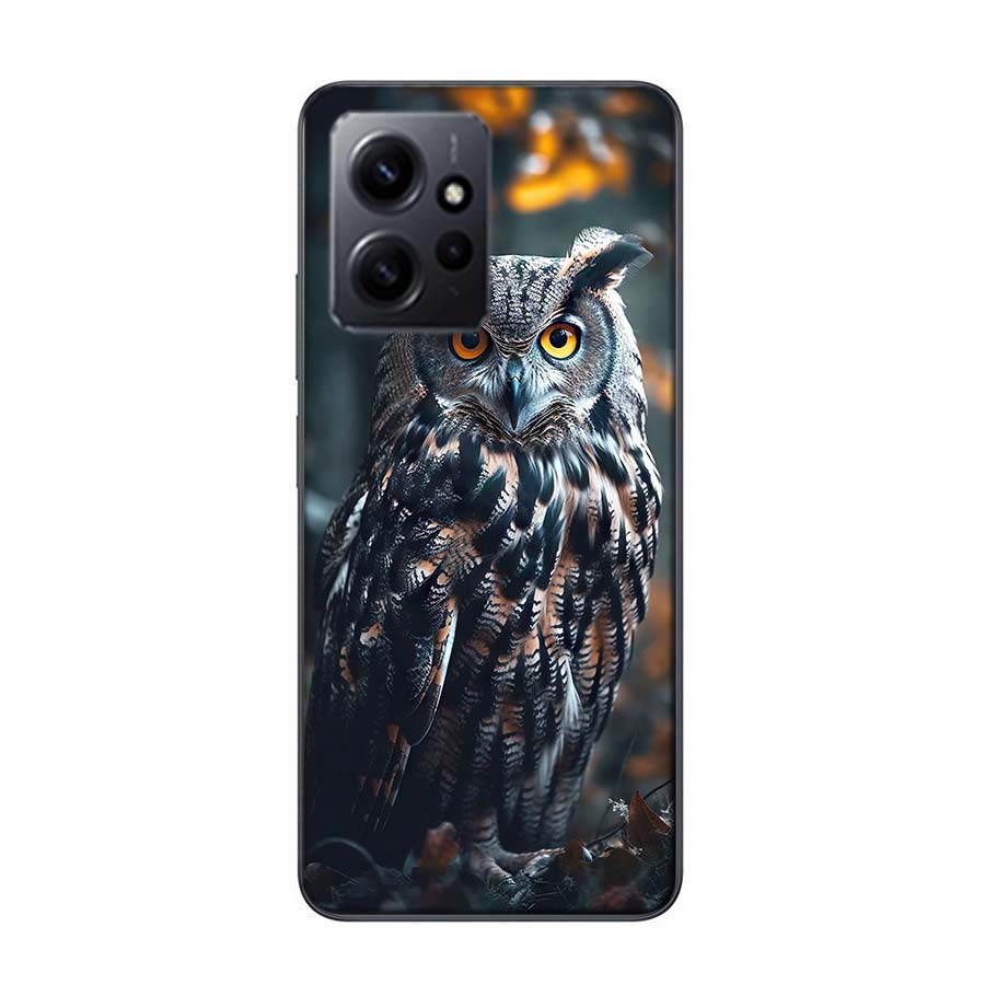 Snow Cute Owl Animal Cover Case For Xiaomi Redmi Note 12S 12 11 Pro Plus 11T 11S 10 5G 10S 9 9T 9S 8 8T 7 5 Pro TPU Phone Clear