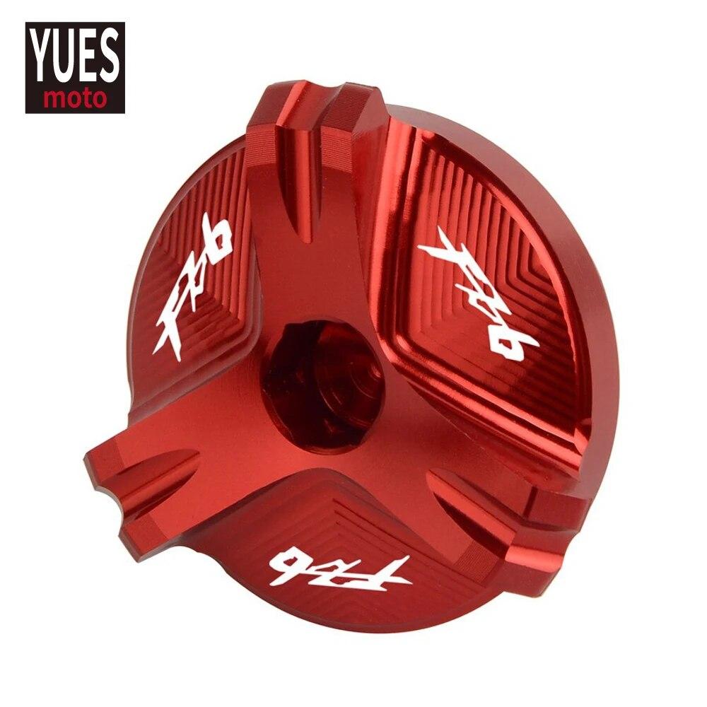 Motorcycle Accessories Auminum oil Filler Engine Dain Plug Cover For Yamaha FZ6 2004-2012 FZ6R FAZER 2009-2017