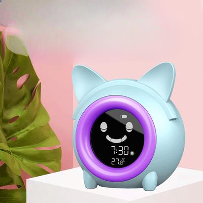 Cartoon-Katze Mini-Wecker Neuer Kinder-Schlaf-Aufwach-Wecker Kreativer Digitaler Elektronischer Wecker mit Nachtlicht