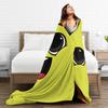 Cartoon Face Meme With Big Eyes Blanket Girls  Flannel Bedding Throws For Couch Bed Warm Comfy Design Quality Bedspread Gift