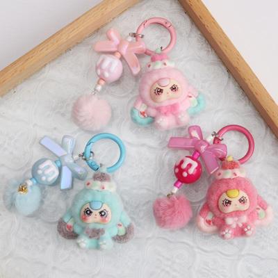 1 Pezzo Kawaii Cartone Animato Babythree Mini Portachiavi Bambola Carina Ciondolo Borsa Regalo Accessori Fai da Te Decorazione