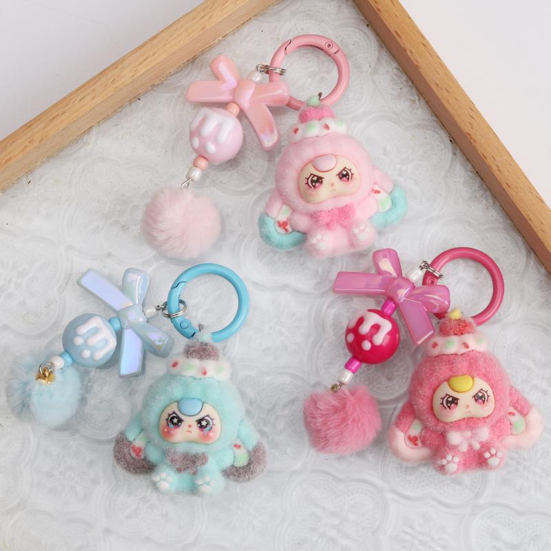 1Pcs Kawaii Cartoon Babythree Mini Keychain Cute Doll Bag Pendant Gift Diy Accessories Decoration