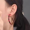 Circle Resin Hoop Earrings Y2k Women's Jewelry Retro Leopard Hoop Earrings  Ladies/Girls
