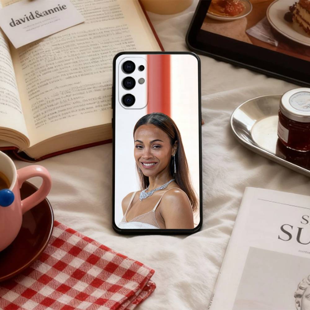 Powerful A-Actor Z-Zoe S-Saldana Phone Case For Samsung S 25,24,23,22,30,21,10,9,Ultra,Plus,Lite,FE,4,5 G Soft Black Case Samsung S22ULTRA5G