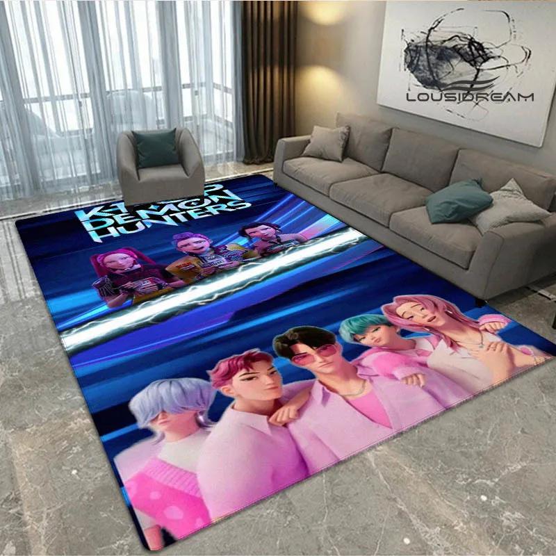 3D KPop Demon Hunters Print Carpet Non-slip Carpet Outdoor Carpets Area Rug Home Bedroom Decor Rug for Bedroom Birthday Gift