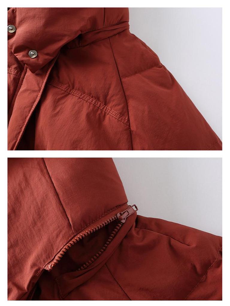Women's Mid-Length Hooded Down Jacket - Winter Fashion Coat YE6320