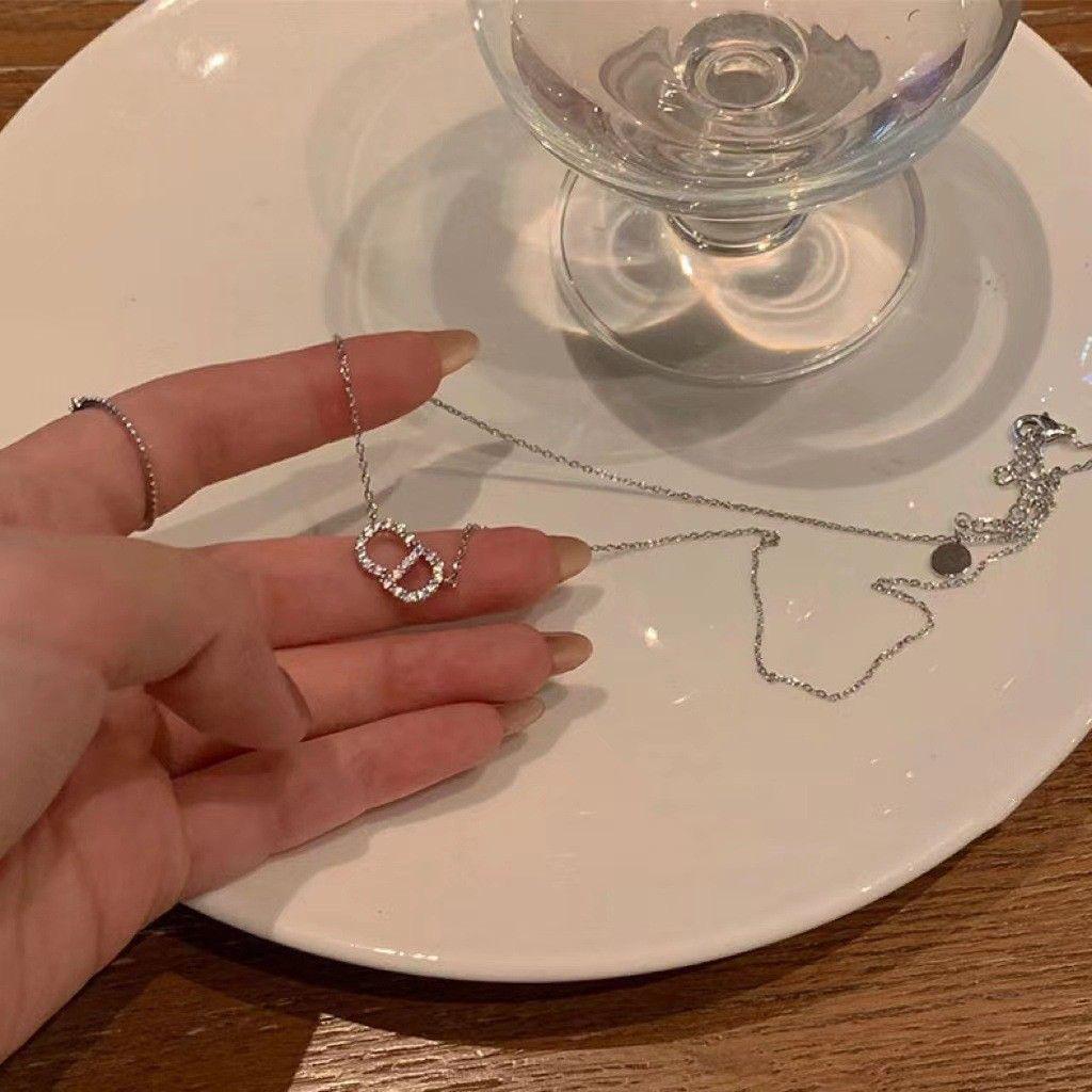 

Zircon Letter CD Necklace: Women s Luxury Clavicle Sweater Chain Choker, 2025 Design