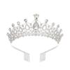 Wedding Hair Accessories Crystal Rhinestone Crowns with Combs Queen Princess Diadems Tiaras Head Jewelry Hot Sale Bridal Girls