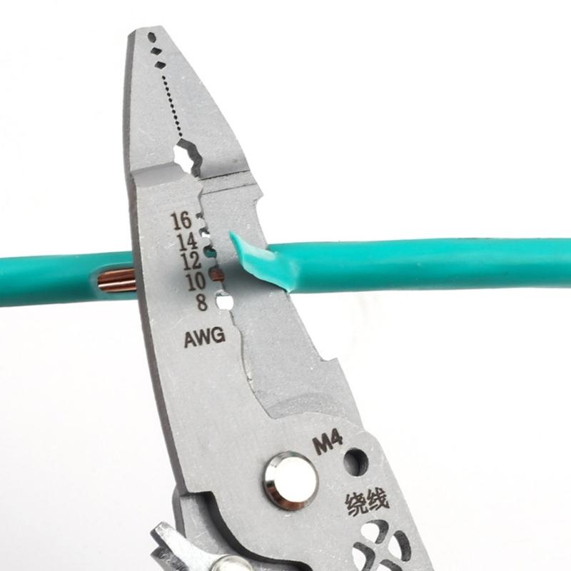 12 in 1 Foldable Wire Stripping Pliers Crimper Cable Cutter Crimping Pliers Terminal Wire Stripping Shearing Cutting