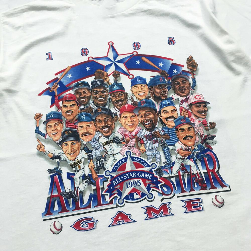 MLB Бейсбол Матч всех звезд Мужская футболка Белая Короткий рукав Все JJ4589 Унисекс Футболка S