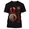 Fashion 3D Print Darts Men's T Shirt Hip Hop Trend Harajuku Clothing Casual O-neck Short Sleeve Loose Top Customize Name T-shirt