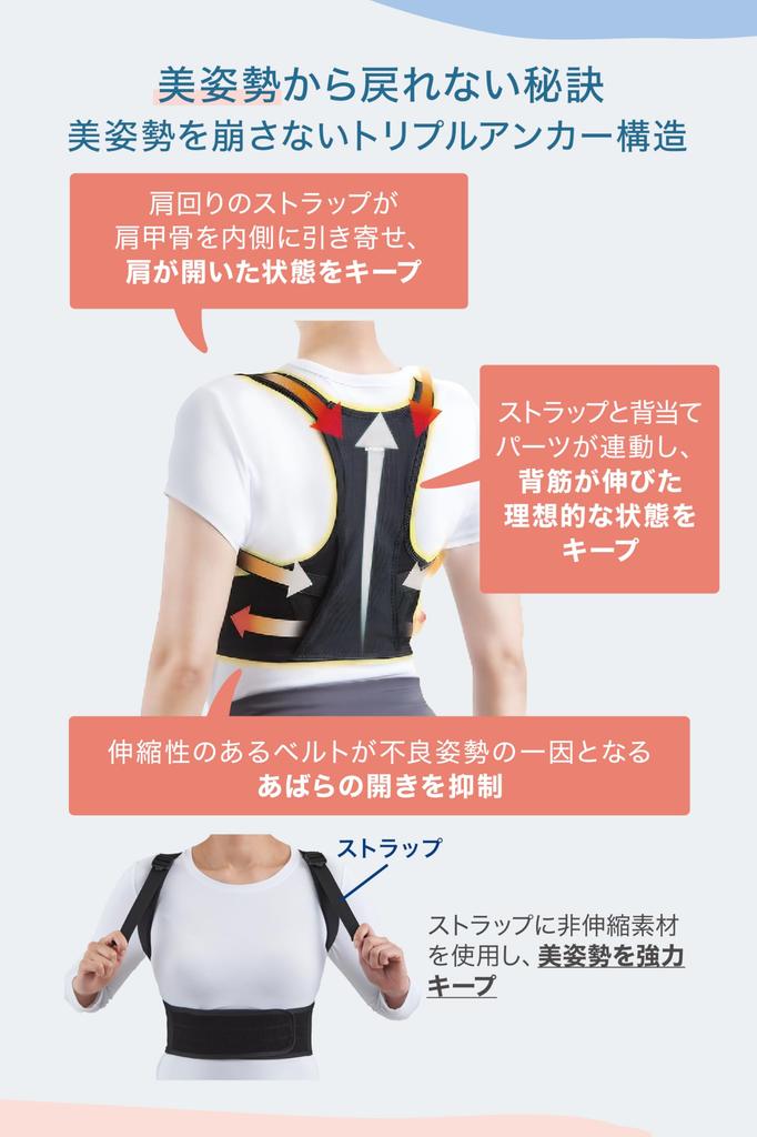 MediAid Posture a Medical Maintains Beautiful Easy To Style Posture Size Posture Supporter for Hunchbacks and Rounded Back by Sigmax Japan [Official
