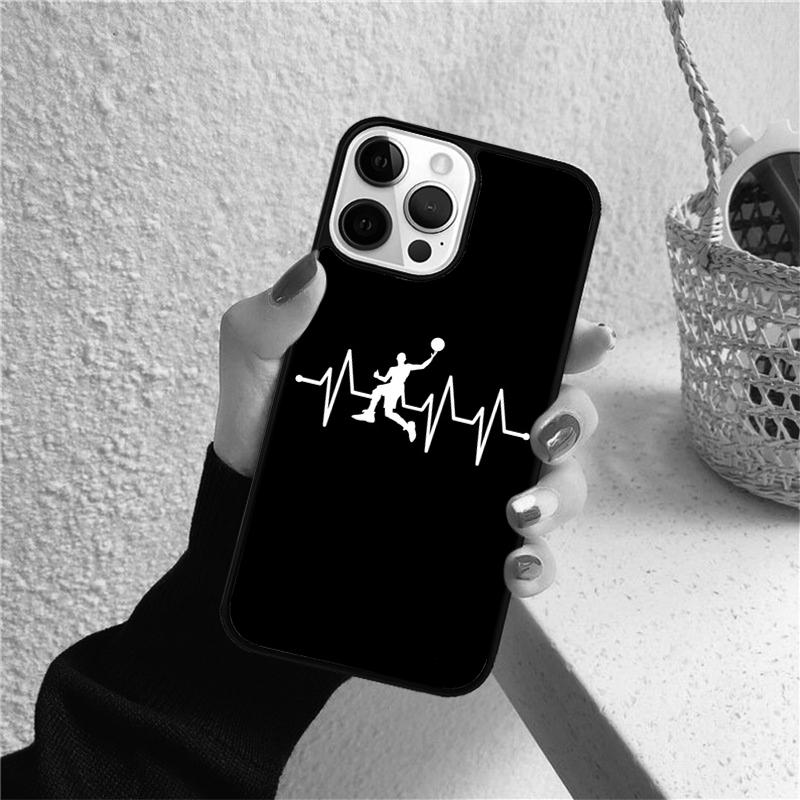 Basketball Heartbeat Heart Pulse Phone Case for iPhone 17 Air 16 Coque 15 14 12 13 PLUS 11 PRO MAX Back Cover Fundas Shell
