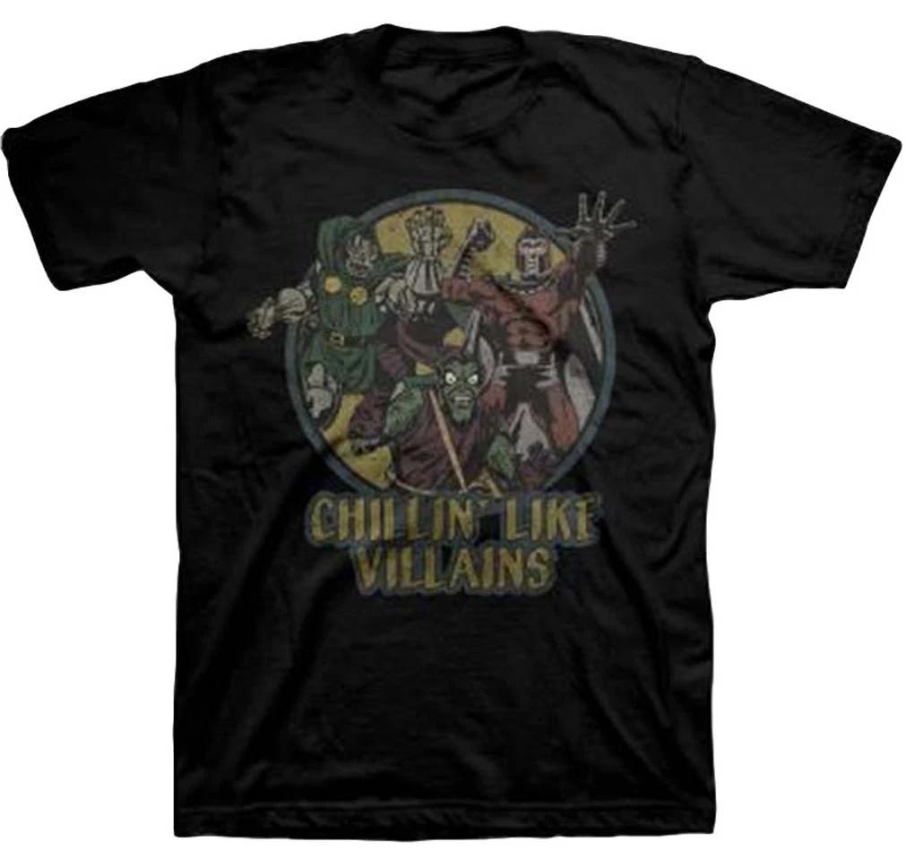 Marvel Men s Chillin  Like Villains Black T-Shirt New L