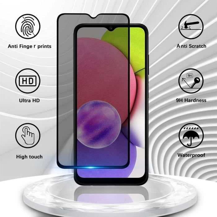Verres Trempés - BOOLING - pour Samsung Galaxy A02s - Anti-Espion - Protection Antichoc - 9H