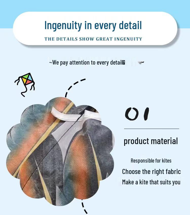 Large Traditional Eagle Kite for Adults & Kids - Cartoon Anime Design for Outdoor Fun