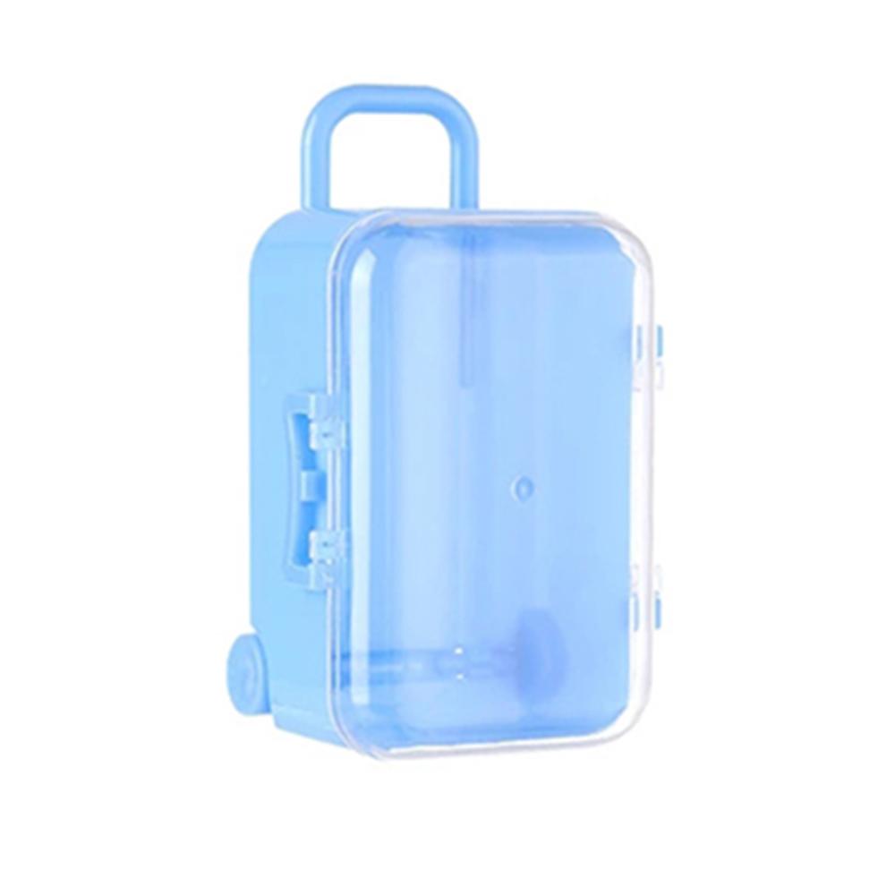 Mini Maleta Joyero Estuche de Almacenamiento Maleta de Ruedas Transparente Caja de Dulces Caja de Dulces de Boda Organizador de Carrito Pequeño Maleta de Viaje Nuevo