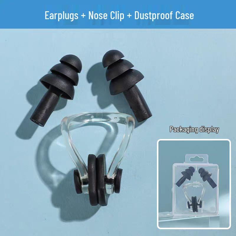 Diving Nose Clip & Earplug Set for Adults & Kids - Professional Silicone Waterproof Swimming Gear