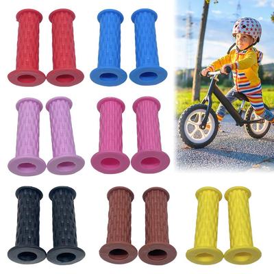 1 Pair Rubber Grip Handle Bike Handlebar Grips Cover Non-Slip Rubber Bicycle Grips Skateboard Tricycle Scooter For Child Ki K8Q5