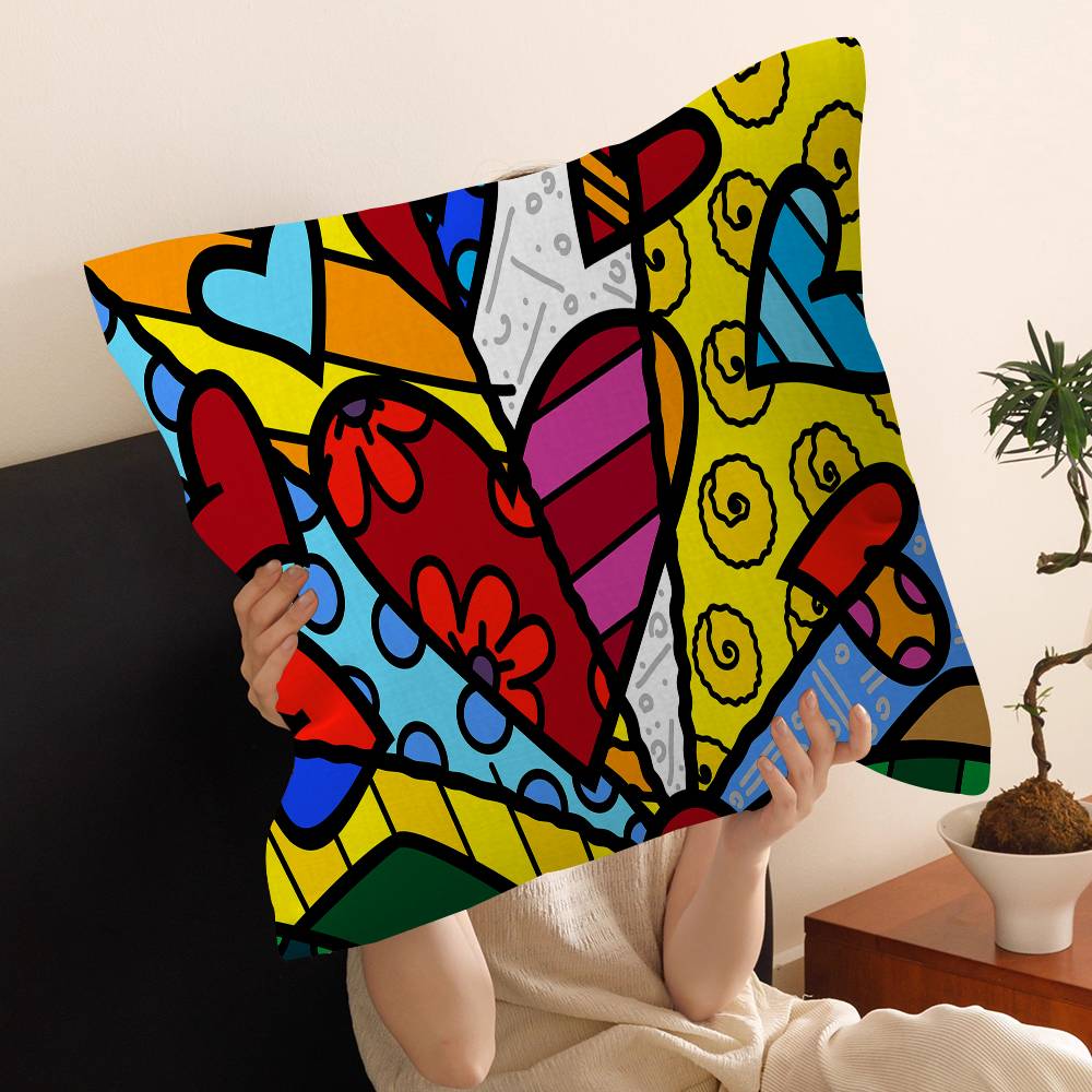 B-Britto Art Copricuscino Design Cuscino Copertura Decorazione Decorazione Festiva