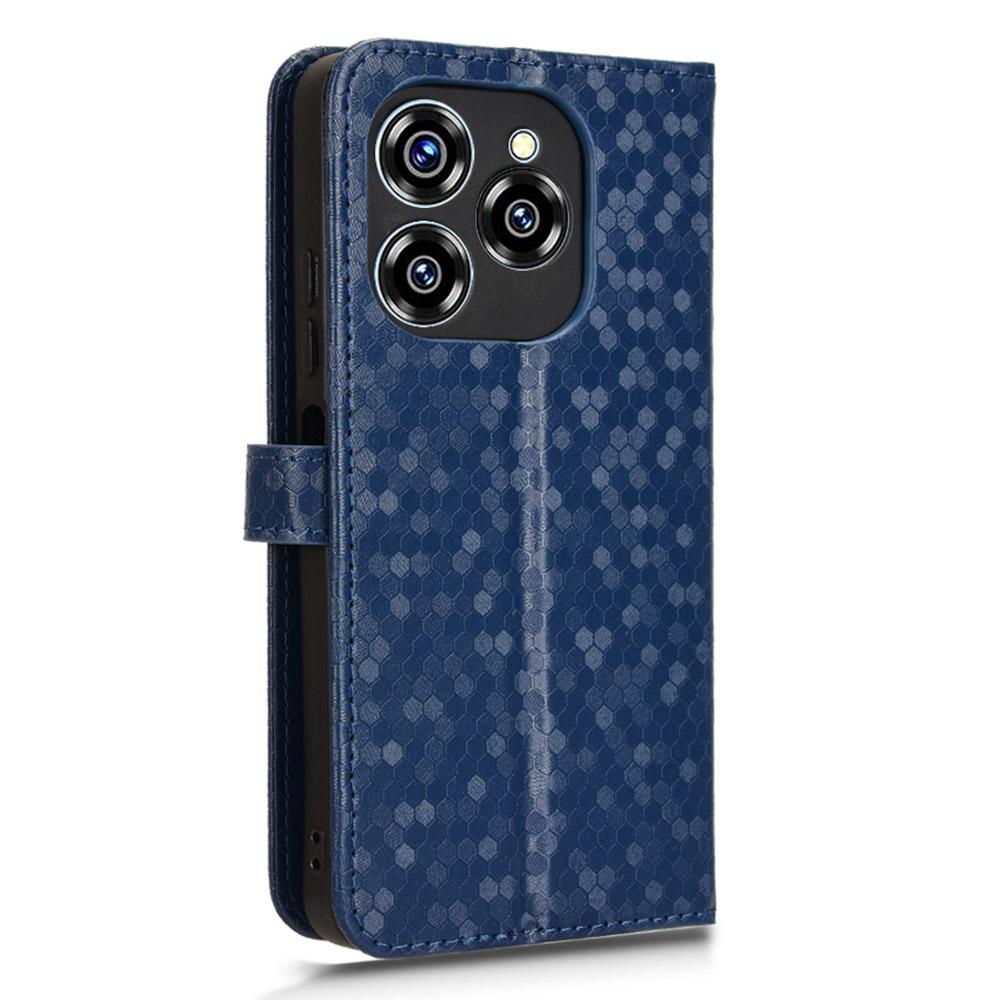 For Oukitel C50 Wallet Case Dot Pattern Imprint PU Leather Phone Cover