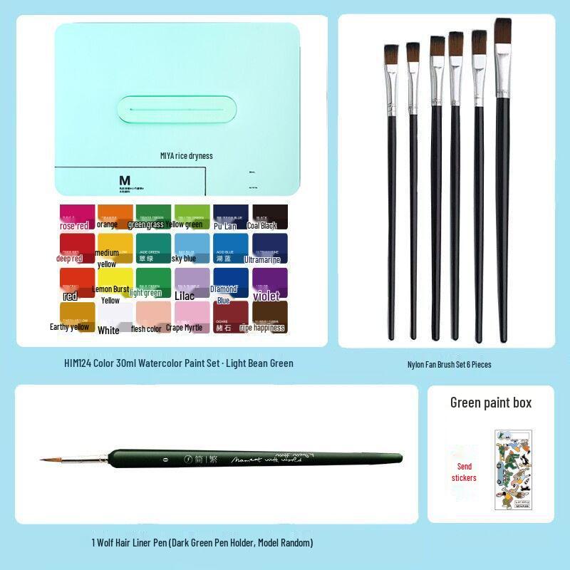 Miya HIMI Gouache Paint Set for Beginners – 18 or 24 Colors, 30ml Each