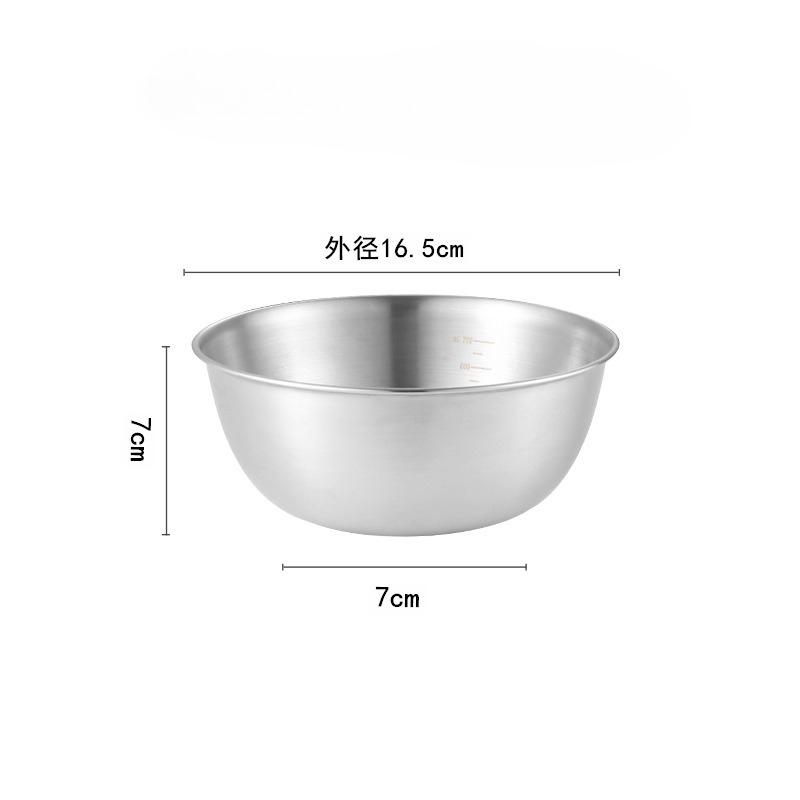 

Stainless Steel Mixing Bowls with Measurements, Suitable for Home Use, for Mixing and Kneading, Salads, and Baking Salad Bowl
