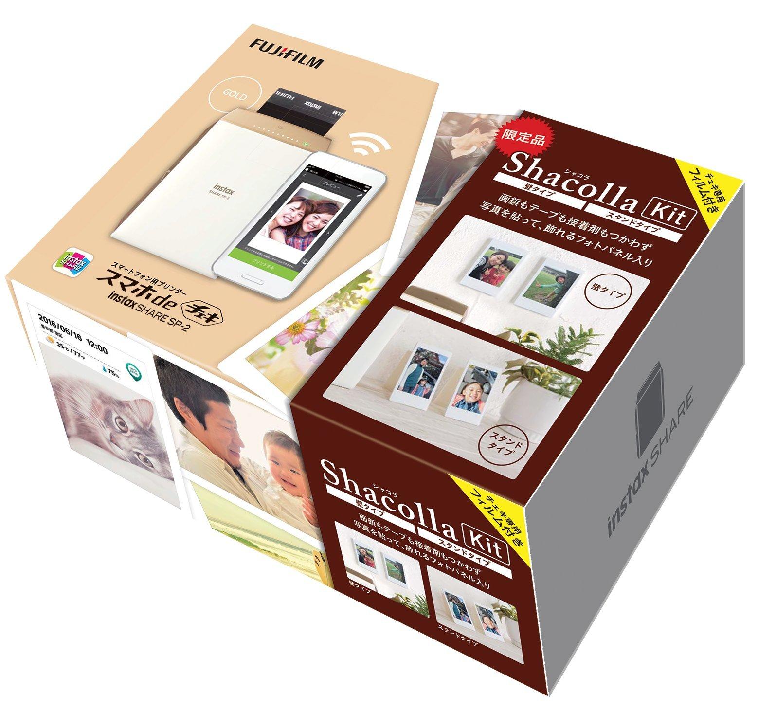 

FUJIFILM Smartphone Cheki instax SHARE SP-2 Gold Shacolla Kit INS SHARE SP-2 GOLD SHACOLLA KIT