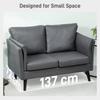 Two Seater Leathaire Sofa Grey