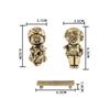 Elderly Couple Statue Brass Figurine with Bench MetalFinish for Couples, Desk