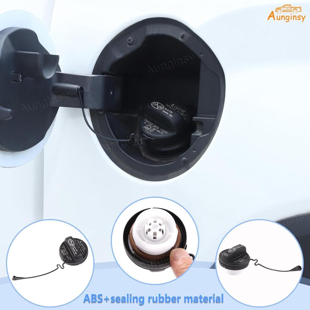 Aunginsy Car Fuel Tank Cap Replacement Compatible with Toyota Tundra 2022 2023 2024 2025 Pickup Truck Door Fuel Filler Cap with Rubber Rope Gas Cap