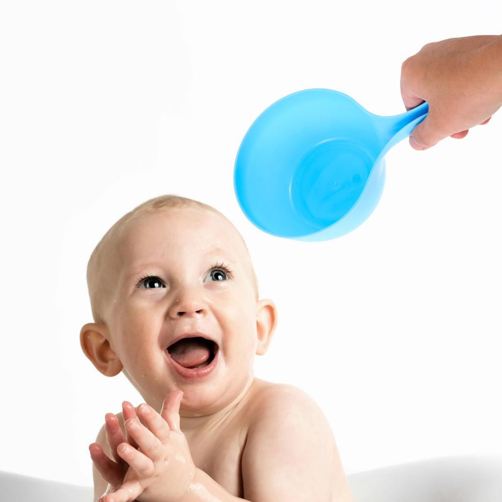 3 Pcs Baby Bath Cup Water Dipper Plastic Ladle Kitchen Watering Reusable Shampoo Spoon Bathtub