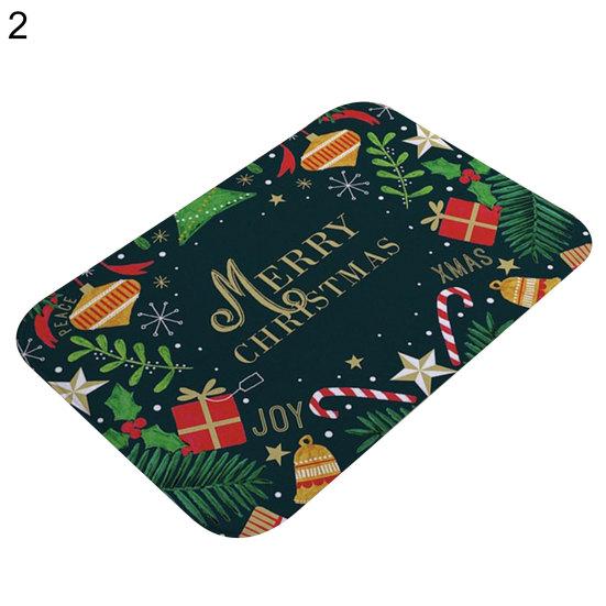 Anti-slip Waterproof Christmas Doormat Bathroom Kitchen Floor Mat Carpet Cushion