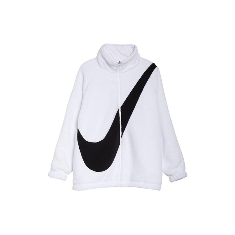 (WMNS) Nike Big Swoosh Reversible Fur Jacket Black White Women s CI8938-100 M