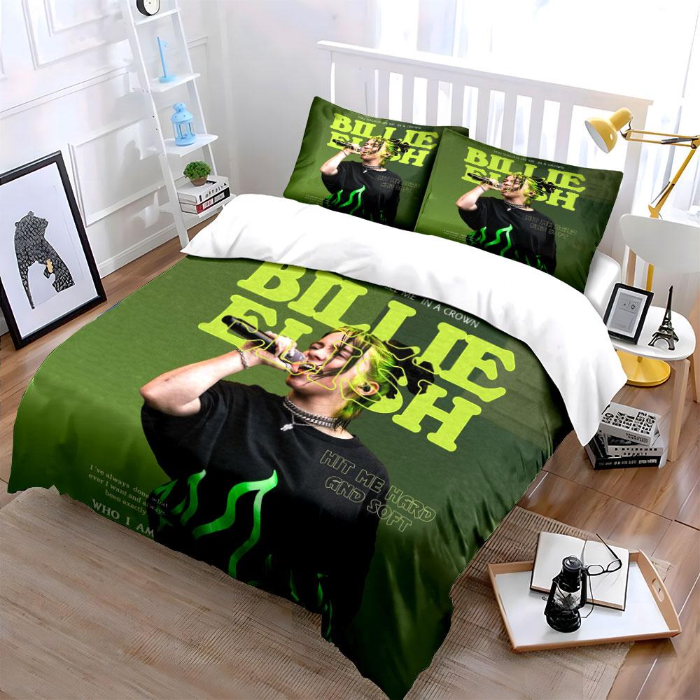 Green Billie Bedding Set Bedding Duvet Cover Set Duvet Cover Pillowcases  (1*Duvet Cover 2*Pillowcases, without duvet insert)