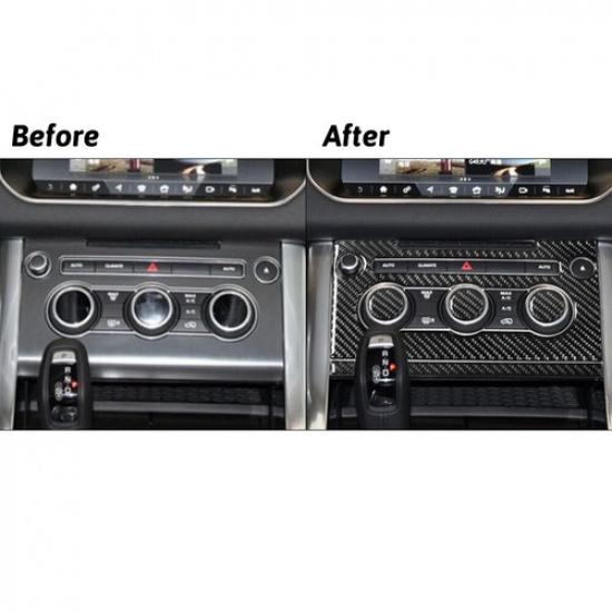 5Pcs Carbon Fiber Interior Climate Control Cover Trim For Land Rover Range Rover