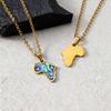 Accessories, Stainless Steel Plated 18K Gold Africa Map Pendant Necklace Women Accessories Pn-2185