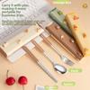 Cute Spoon Fork Chopsticks Outdoor Student Portable Tableware Set