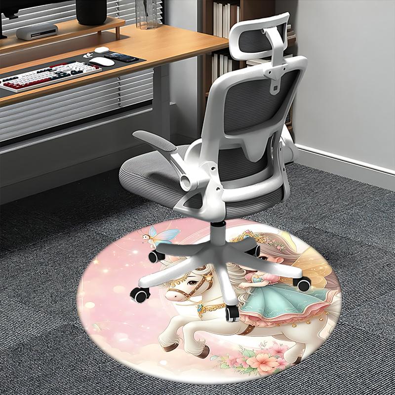 

Enchanted Fairy Princess Chair Mat - Round Carpet for Home Decor, Office, Living Room 80cm