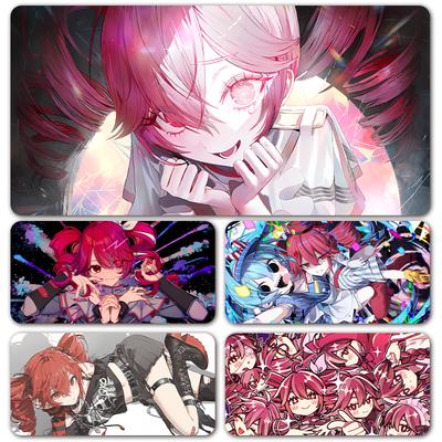 Japanese Anime Girl Teto Red Mouse Pad Gaming Mousepad XXL Rubber Antislip Keyboard Mats