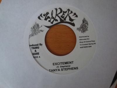 7inch Record TANYA STEPHENS - Excitement NONE Zarek Jamaica Reggae, Ska & Dub Used
