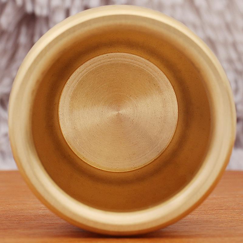 Brass Buddhist Offering Cups - Holy Water & Fruit Offering Set (3-Piece)