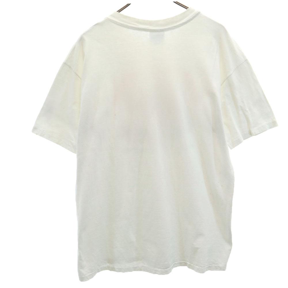 Hanes 80s Made in USA College Print Short sleeve Single stitch T-shirt Men's Used