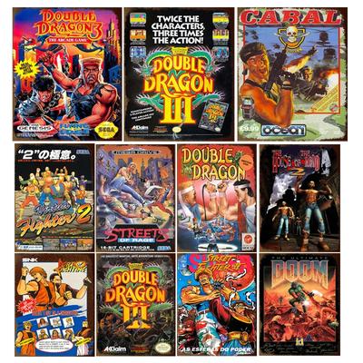 Çizgi Film Anime İşaretleri Çift Ejderha Film Posteri Vintage Dekorasyon Duvar Metal Kalay İşareti Garaj Kalay Levha Boyama Sanat Tabak İşareti