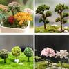 8-Piece Miniature Plant Set  Assorted Miniature Trees (Plastic & Metal), Suitable for Dollhouse Decoration (Random Selection)