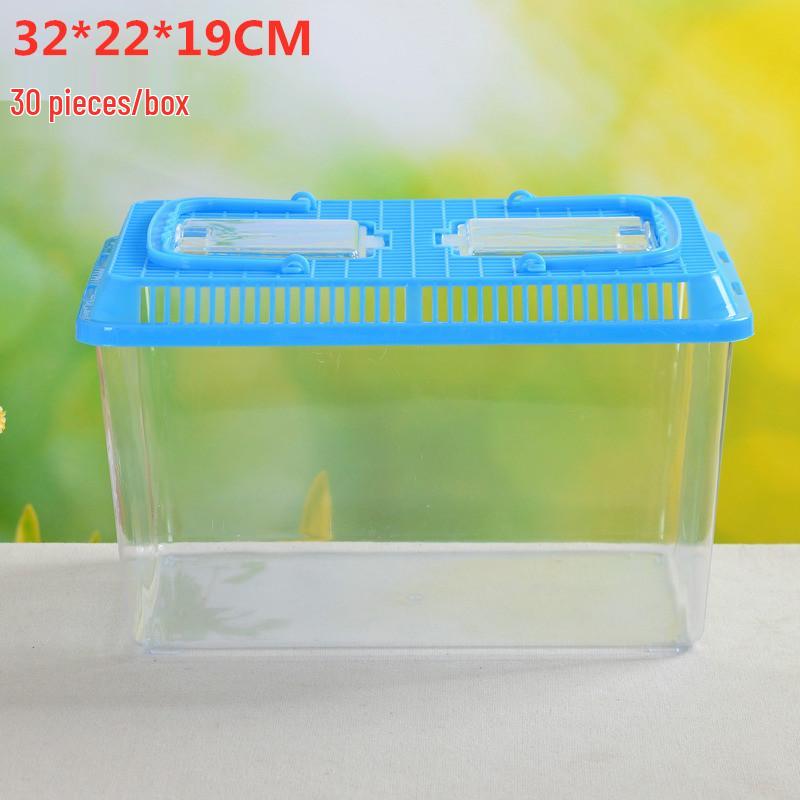 Transparent Multi-Size Handheld Pet Breeding Box and Tank for Turtles, Goldfish, and Hamsters