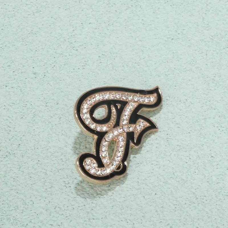 Kristal Yapay Elmas A-Z 26 Harf Broş Kadın İngiliz Alfabesi Broş İğne Korsaj Unisex Yaka Takısı Kıyafet Çanta Dekoru Hediyeler
