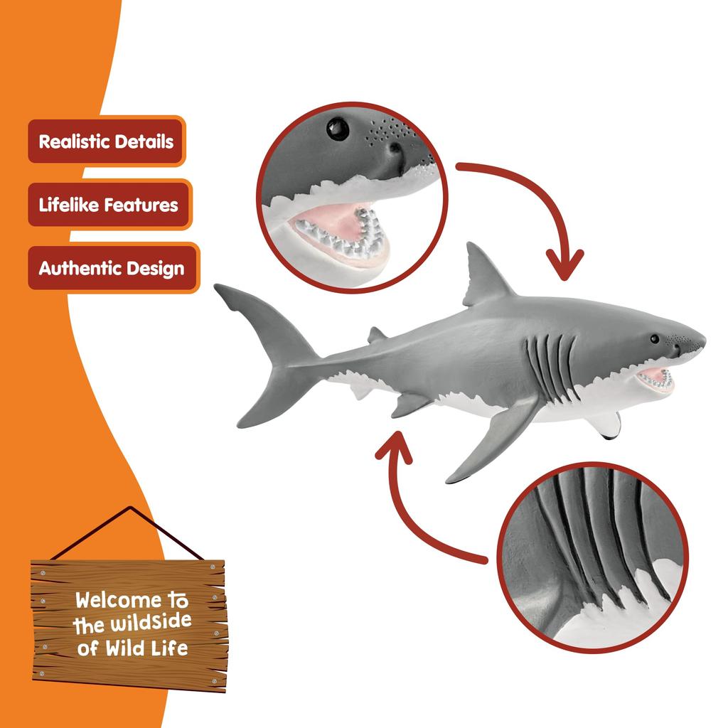 Schleich Wildlife Great White Shark Figure 14809