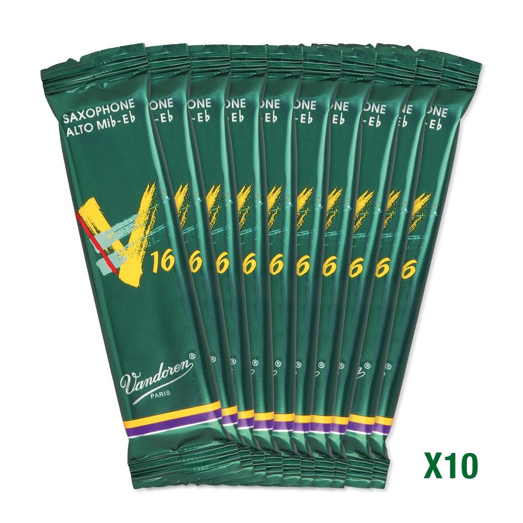 Vandoren Alto Saxophone Reeds of V16 2-1/2 (Pack 10)