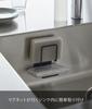 Yamazaki Tower Magnetic Sponge X X Easy To Product 3281 Holder, Double, Black, Approx. W6.5 D6.3 H11cm, Two-Tier, Clean, Number